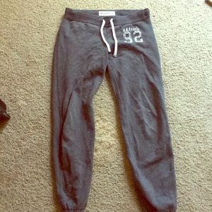 Pair of Gray Abercrombie and Fitch Sweat pants